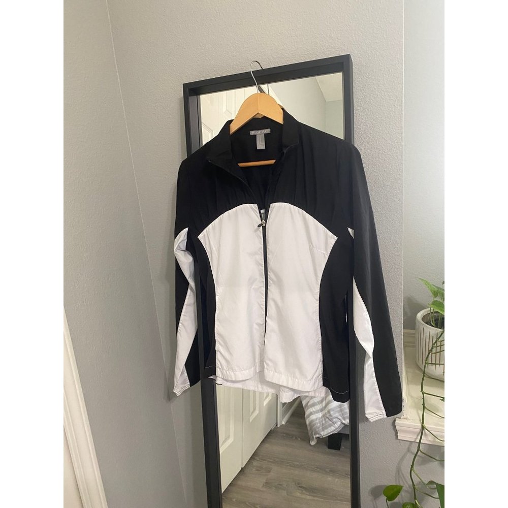 Forever 21 Sport Jacket Black and White M